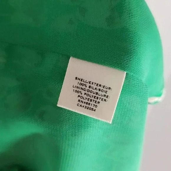 {Anthropologie} Moulinette Soeurs Green Silk Undercurrent Tulip Print Dress - Picture 12 of 14